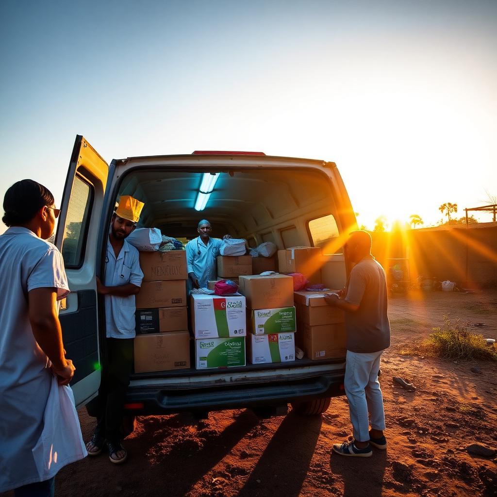 Supplies arrive at sunrise